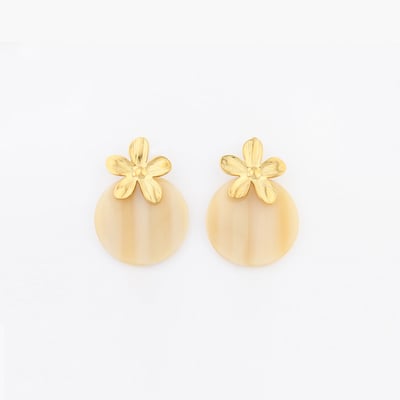 Boucles d'oreilles disque et fleur BALABOOSTE