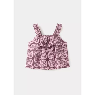 Blouse imprimée à volants MANGO KIDS