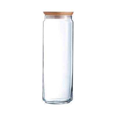 Pot à spaghetti 200cl avec bouchon en bois Pure Jar - Luminarc - verre trempé extra résistant LUMINARC