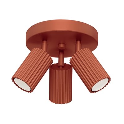 Plafonnier Aluminium Ocre Rouge GU10 3 Karbon EDEN
