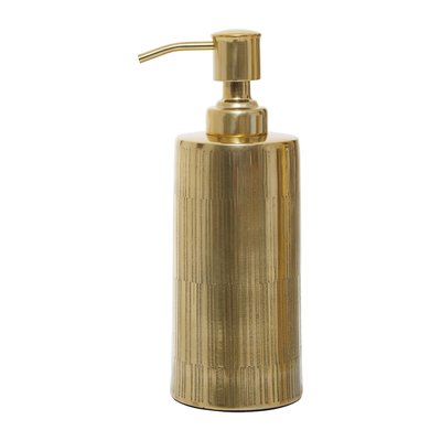 Etched Line Gold Finish Soap Dispenser SO'HOME