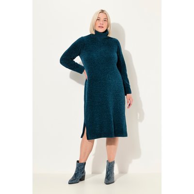 Robe en maille chenille texturée, col roulé ULLA POPKEN