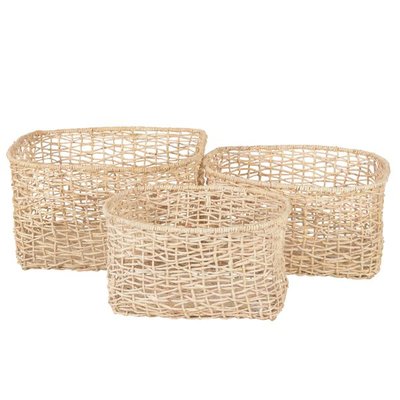 Paniers (lot de 3) en tressage Abaca Rop ZAGO
