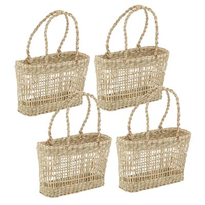 Cabas en jonc ajouré (Lot de 4) AUBRY GASPARD
