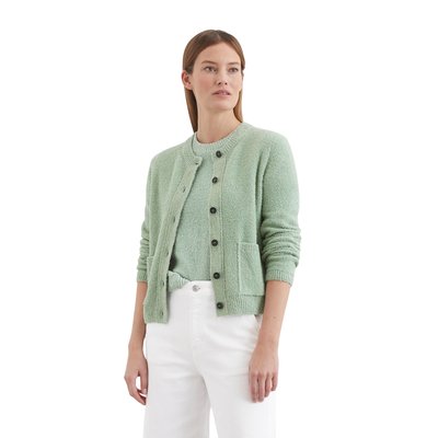 Cardigan bouclette slim en doux mélange de coton organique MARC O'POLO