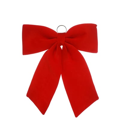 60cm Heritage Noel Red Velvet Decorative Bow SO'HOME