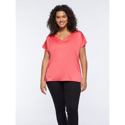 T-shirt avec en satin avant et derrière à Jersey FIORELLA RUBINO