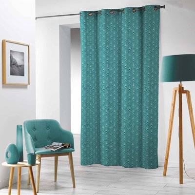 Rideau a oeillets imprime Microfibre Yali DOUCEUR D'INTÉRIEUR
