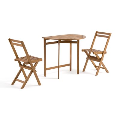 Set de balcon table + 2 chaises en acacia, Alata LA REDOUTE INTERIEURS