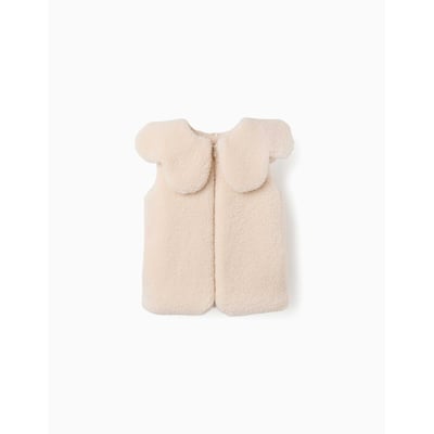 Veste sans manches matelassée en sherpa avec maxi col ZIPPY