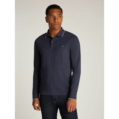 Polo maniche lunghe stretch piqué CALVIN KLEIN