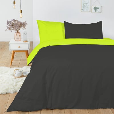 Parure housse de couette en coton unie, MENO C DESIGN HOME TEXTILE