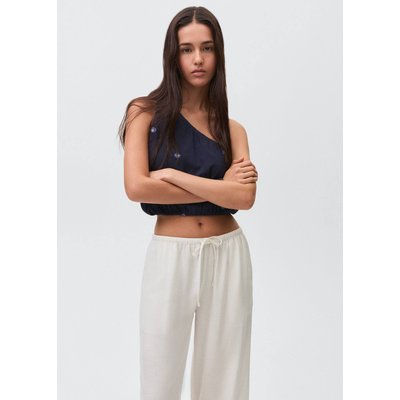 Pantalon droit lin MANGO TEEN