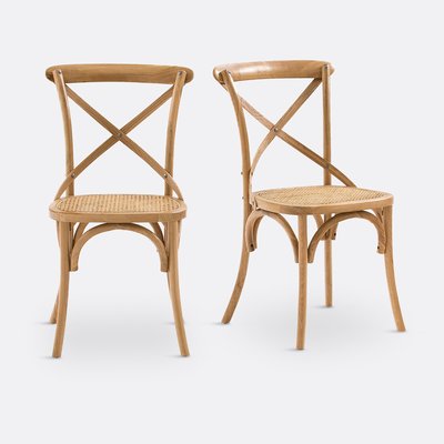 Set of 2 Cedak oak cross-back chairs LA REDOUTE INTERIEURS