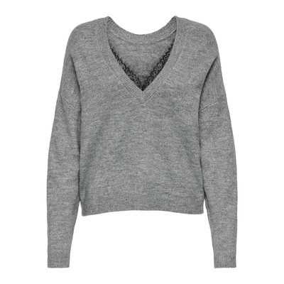 Maglione reversibile scollo a V in pizzo ONLY