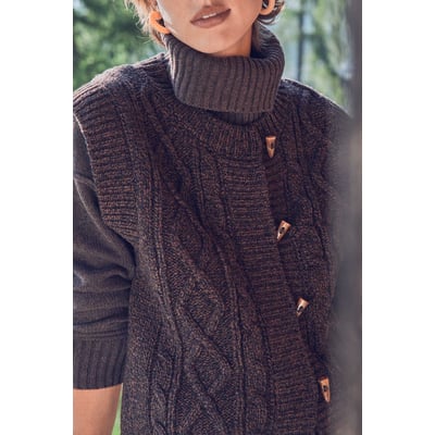 Gilet sans manches BARNEY en laine torsadée Maison 123