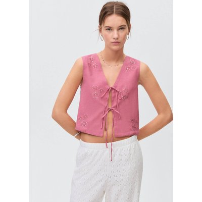 Gilet brodé nœuds MANGO TEEN