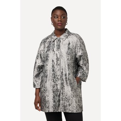 Veste en brocart à col chemise et manches ULLA POPKEN