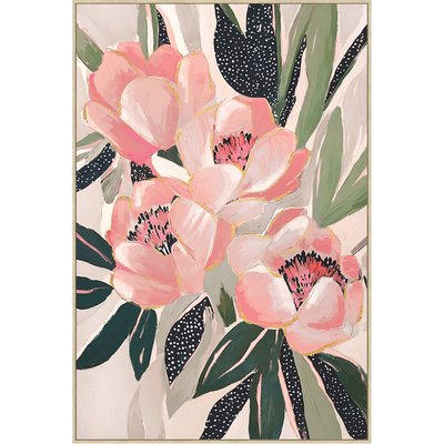tableau floral  et  sur toile avec cadre élégant RECOLLECTION