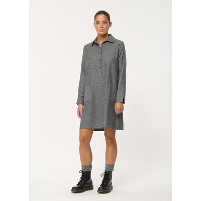 Robe courte trapèze  en flanelle chinée HUMILITY