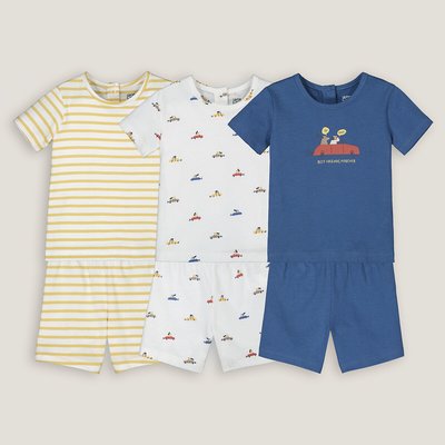 3er-Pack Kurzpyjamas aus Jersey LA REDOUTE COLLECTIONS