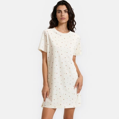 Chemise de nuit en jersey de coton, imprimé coeurs LA REDOUTE COLLECTIONS