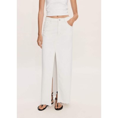 Jupe droite blanche coton La Redoute