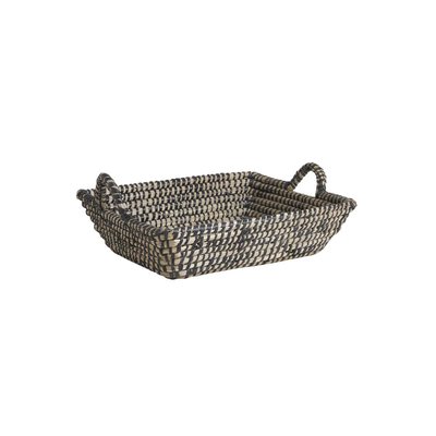 Manne rectangulaire en jonc naturelle Noir L 40 cm AUBRY GASPARD