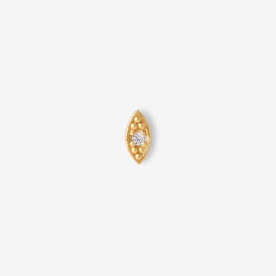 Piercing helix/tragus œil en argent garanti doré avec strass de zirconium BALABOOSTE