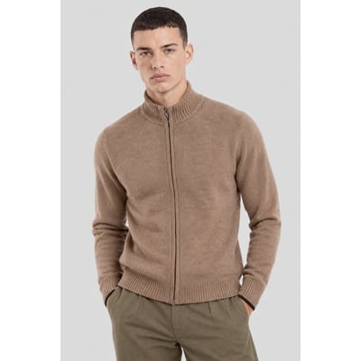 Gilet zippé col montant Bérac - laine GUY DE BERAC