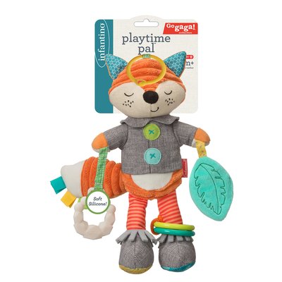 Peluche d'éveil renard copain de jeu INFANTINO