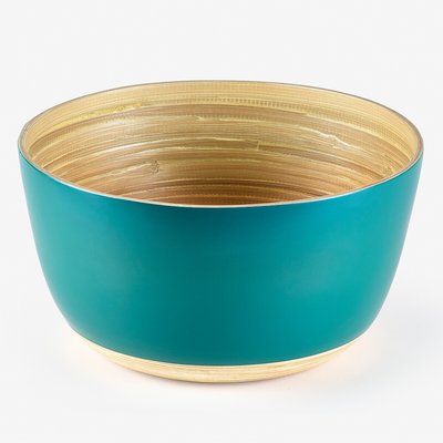 Colour Me Happy Round Bamboo Salad Bowl in Green SUR LA TABLE 