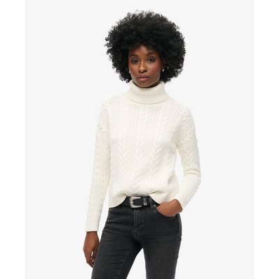 Pull col roulé maille torsadée SUPERDRY