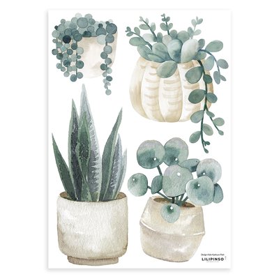 Stickers muraux plantes GREENERY LILIPINSO