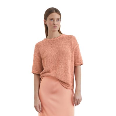 Pull à manches courtes loose en mélange de coton organique MARC O'POLO
