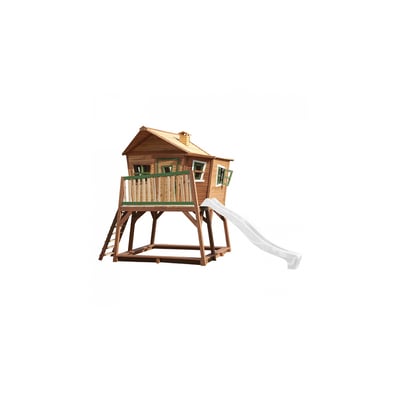 AXI Crooked Max Maisonnette Marron vert Toboggan Blanc AXI HOUSE
