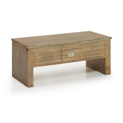 Table basse 2 tiroirs bronze - KERLINE DECORATION D’AUTREFOIS