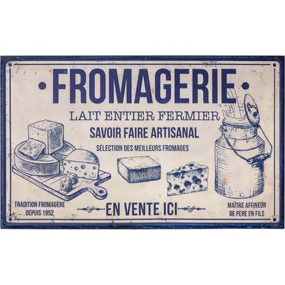 Plaque décorative en fer Commerce 122.5 x 74 cm Fromagerie ANTIC LINE CRÉATIONS