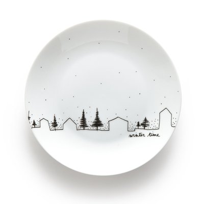 Set of 4 Miwin Winter Porcelain Dessert Plates LA REDOUTE INTERIEURS