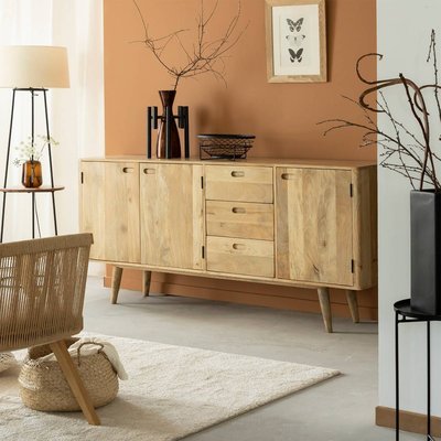 Meuble sous vasque en bois de manguier  ROWENE MADE IN MEUBLES 