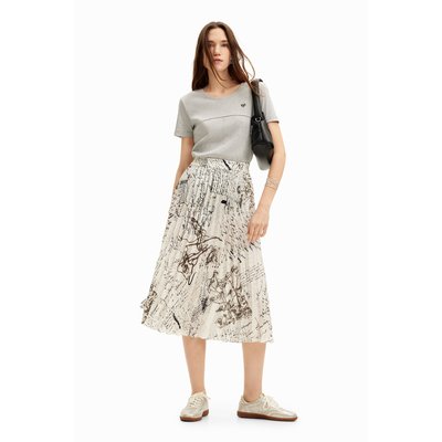 Desigual - Jupe midi inscriptions DESIGUAL