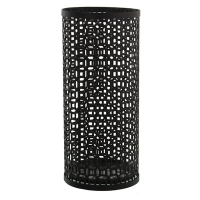 Porte parapluie rond en métal ajouré noir - 20x45cm WADIGA
