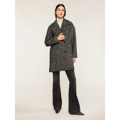 Manteau trois-quarts en tissu à chevrons MOTIVI