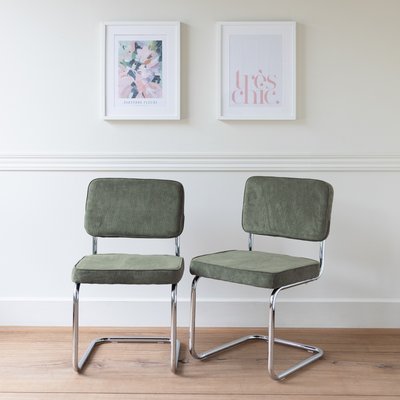 Chaises cantilever Maria en velours, lot de 2, MARIA HAPPY GARDEN