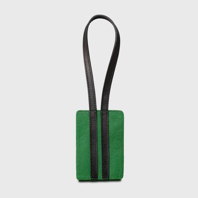 E2R Etiquette bagage de qualité cuir luxe vert et noir OH MY BAG