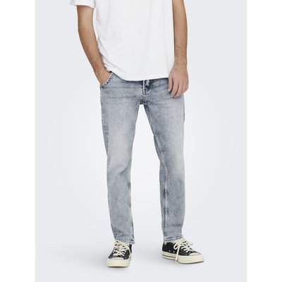 Jeans zippé en bas homme clearance