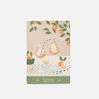 Torchon imprimé en coton et lin SPRITZ COUCKE