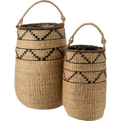 Panier de rangement en zostère naturel et  tressé main RECOLLECTION