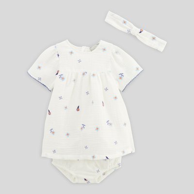 Robe manches courtes avec bloomer et bandeau BOUT'CHOU