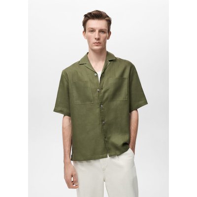Chemise 100 % lin col bowling MANGO MAN
